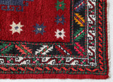 Vintage Turkish rug in a living room setting, pile rug, Turkish rug, vintage rug, portland, rug shop, bright colors, wild shaman, soft rug, bold color, Portland, Oregon, rug store, rug shop, local shop, shag rug, shaggy, plush,tulu rugs