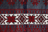 Vintage Turkish rug in a living room setting, pile rug, Turkish rug, vintage rug, portland, rug shop, bright colors, wild shaman, soft rug, bold color, Portland, Oregon, rug store, rug shop, local shop, antique rug