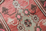 Vintage Turkish rug in living room setting, old rug, antique rug, pastel colors, faded colors, Turkish rug, vintage rug, soft rug, Portland, Oregon, rug store, rug shop, local shop