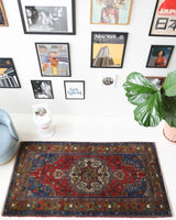 Vintage Turkish rug in living room setting, old rug, antique rug, pastel colors, faded colors, Turkish rug, vintage rug, soft rug, Portland, Oregon, rug store, rug shop, local shop