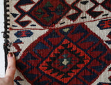 Vintage Turkish runner rug in a living room setting, pile rug, Turkish rug, vintage rug, portland, rug shop, bright colors, wild shaman, soft rug, bold color, Portland, Oregon, rug store, rug shop, local shop, antique rug