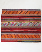 Vintage kilim rug in living room setting, bright colors, wild shaman, soft rug, bold color, Portland, Oregon, rug store, rug shop, local shop, vintage rug, modern kilim, warm colors