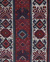 Vintage Turkish runner rug in a living room setting, pile rug, Turkish rug, vintage rug, portland, rug shop, bright colors, wild shaman, soft rug, bold color, Portland, Oregon, rug store, rug shop, local shop, antique rug