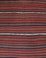 Vintage kilim rug in room decor setting, old rug, antique rug, pastel colors, faded colors, Turkish rug, vintage rug, soft rug, Portland, Oregon, rug store, rug shop, local shop, bold colors, bright colors, faded colors