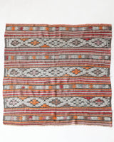 Vintage kilim rug in living room setting, old rug, antique rug, pastel colors, faded colors, Turkish rug, vintage rug, soft rug, Portland, Oregon, rug store, rug shop, local shop, earthy tones, earthy colors, warm colors