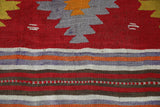 Vintage kilim rug in living room setting, bright colors, wild shaman, soft rug, bold color, Portland, Oregon, rug store, rug shop, local shop, vintage rug, modern kilim, warm colors