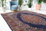 Vintage Turkish rug in a living room setting, Area rug in a living room setting, pile rug, Turkish rug, custom rug, modern rug, portland, rug shop, bright colors, wild shaman, soft rug, bold color, Portland, Oregon, rug store, rug shop, local shop
