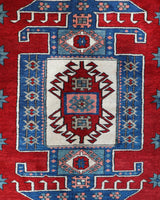Vintage Turkish rug in a living room setting, pile rug, Turkish rug, vintage rug, portland, rug shop, bright colors, wild shaman, soft rug, bold color, Portland, Oregon, rug store, rug shop, local shop, antique rug