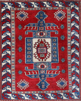 Vintage Turkish rug in a living room setting, pile rug, Turkish rug, vintage rug, portland, rug shop, bright colors, wild shaman, soft rug, bold color, Portland, Oregon, rug store, rug shop, local shop, antique rug