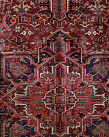 Antique Persian area rug in a living room setting, pile rug, vintage rug, portland, rug shop, bright colors, wild shaman, soft rug, bold color, Portland, Oregon, rug store, rug shop, local shop, antique rug, Persian rug, handmade rug, wool rug, distressed rug