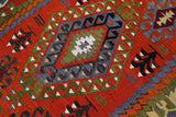 Vintage kilim rug in living room setting, bright colors, wild shaman, soft rug, bold color, Portland, Oregon, rug store, rug shop, local shop, vintage rug, modern kilim, warm colors