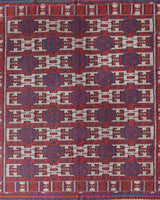 Vintage kilim rug in room decor setting, old rug, antique rug, pastel colors, faded colors, Turkish rug, vintage rug, soft rug, Portland, Oregon, rug store, rug shop, local shop, bold colors, bright colors, faded colors