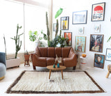 Vintage Turkish rug in a living room setting, pile rug, Turkish rug, vintage rug, portland, rug shop, bright colors, wild shaman, soft rug, bold color, Portland, Oregon, rug store, rug shop, local shop, shag rug, shaggy, plush,tulu rugs