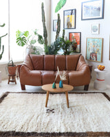 Vintage Turkish rug in a living room setting, pile rug, Turkish rug, vintage rug, portland, rug shop, bright colors, wild shaman, soft rug, bold color, Portland, Oregon, rug store, rug shop, local shop, shag rug, shaggy, plush,tulu rugs