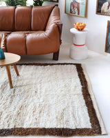 Vintage Turkish rug in a living room setting, pile rug, Turkish rug, vintage rug, portland, rug shop, bright colors, wild shaman, soft rug, bold color, Portland, Oregon, rug store, rug shop, local shop, shag rug, shaggy, plush,tulu rugs