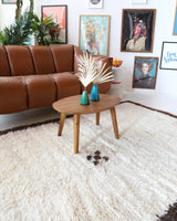 Vintage Turkish rug in a living room setting, pile rug, Turkish rug, vintage rug, portland, rug shop, bright colors, wild shaman, soft rug, bold color, Portland, Oregon, rug store, rug shop, local shop, shag rug, shaggy, plush,tulu rugs