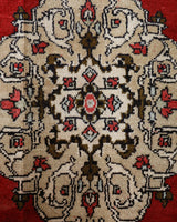 Vintage Turkish rug in a living room setting, pile rug, Turkish rug, vintage rug, portland, rug shop, bright colors, wild shaman, soft rug, bold color, Portland, Oregon, rug store, rug shop, local shop, antique rug