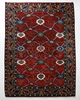 Vintage Turkish rug in a living room setting, pile rug, Turkish rug, vintage rug, portland, rug shop, bright colors, wild shaman, soft rug, bold color, Portland, Oregon, rug store, rug shop, local shop, antique rug