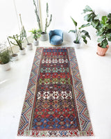 Vintage kilim rug in living room setting, bright colors, wild shaman, soft rug, bold color, Portland, Oregon, rug store, rug shop, local shop, vintage rug, modern kilim, warm colors, antique kilim rug
