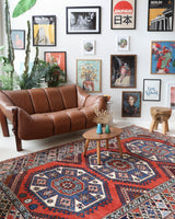 Vintage Turkish rug in living room setting, old rug, antique rug, pastel colors, faded colors, Turkish rug, vintage rug, soft rug, Portland, Oregon, rug store, rug shop, local shop