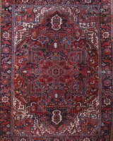 Antique Persian area rug in a living room setting, pile rug, vintage rug, portland, rug shop, bright colors, wild shaman, soft rug, bold color, Portland, Oregon, rug store, rug shop, local shop, antique rug, Persian rug, handmade rug, wool rug