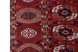 Antique Turkmen rug in a living room setting, pile rug, Turkish rug, vintage rug, portland, rug shop, bright colors, wild shaman, soft rug, bold color, Portland, Oregon, rug store, rug shop, local shop, antique rug