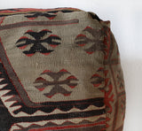 Floor pouf in a living room setting, pillow, turkish pillow, kilim pillow, home decor, decorative pillow, sham, rug pillow, decor, home decor, pouf, floor cushion, cushion, Portland, rugshop, Oregon, Wild Shaman, ottoman