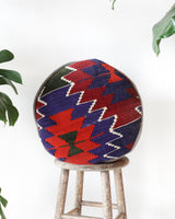Floor pouf in a living room setting, pillow, turkish pillow, kilim pillow, home decor, decorative pillow, sham, rug pillow, decor, home decor, pouf, floor cushion, cushion, Portland, rugshop, Oregon, Wild Shaman, ottoman