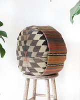 Floor pouf in a living room setting, pillow, turkish pillow, kilim pillow, home decor, decorative pillow, sham, rug pillow, decor, home decor, pouf, floor cushion, cushion, Portland, rugshop, Oregon, Wild Shaman, ottoman