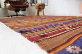 Vintage kilim rug in living room setting, bright colors, wild shaman, soft rug, bold color, Portland, Oregon, rug store, rug shop, local shop, vintage rug, modern kilim, warm colors