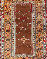 Vintage Turkish rug in a living room setting, pile rug, Turkish rug, vintage rug, portland, rug shop, bright colors, wild shaman, soft rug, bold color, Portland, Oregon, rug store, rug shop, local shop, antique rug