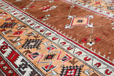 Vintage Turkish rug in a living room setting, pile rug, Turkish rug, vintage rug, portland, rug shop, bright colors, wild shaman, soft rug, bold color, Portland, Oregon, rug store, rug shop, local shop, antique rug