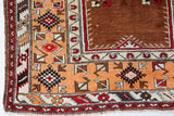 Vintage Turkish rug in a living room setting, pile rug, Turkish rug, vintage rug, portland, rug shop, bright colors, wild shaman, soft rug, bold color, Portland, Oregon, rug store, rug shop, local shop, antique rug