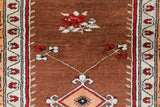 Vintage Turkish rug in a living room setting, pile rug, Turkish rug, vintage rug, portland, rug shop, bright colors, wild shaman, soft rug, bold color, Portland, Oregon, rug store, rug shop, local shop, antique rug