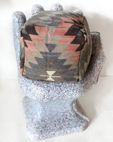 Floor pouf in a living room setting, pillow, turkish pillow, kilim pillow, home decor, decorative pillow, sham, rug pillow, decor, home decor, pouf, floor cushion, cushion, Portland, rugshop, Oregon, Wild Shaman, ottoman