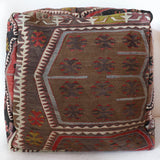 Floor pouf in a living room setting, pillow, turkish pillow, kilim pillow, home decor, decorative pillow, sham, rug pillow, decor, home decor, pouf, floor cushion, cushion, Portland, rugshop, Oregon, Wild Shaman, ottoman