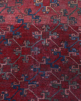 Antique Turkmen rug in a living room setting, pile rug, Turkish rug, vintage rug, portland, rug shop, bright colors, wild shaman, soft rug, bold color, Portland, Oregon, rug store, rug shop, local shop, antique rug