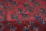 Antique Turkmen rug in a living room setting, pile rug, Turkish rug, vintage rug, portland, rug shop, bright colors, wild shaman, soft rug, bold color, Portland, Oregon, rug store, rug shop, local shop, antique rug