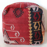 Floor pouf in a living room setting, pillow, turkish pillow, kilim pillow, home decor, decorative pillow, sham, rug pillow, decor, home decor, pouf, floor cushion, cushion, Portland, rugshop, Oregon, Wild Shaman, ottoman