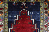 Vintage Turkish rug in a living room setting, pile rug, Turkish rug, vintage rug, portland, rug shop, bright colors, wild shaman, soft rug, bold color, Portland, Oregon, rug store, rug shop, local shop, antique rug