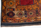 Vintage Turkish rug in a living room setting, pile rug, Turkish rug, vintage rug, portland, rug shop, bright colors, wild shaman, soft rug, bold color, Portland, Oregon, rug store, rug shop, local shop, antique rug