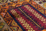Vintage Turkish rug in a living room setting, pile rug, Turkish rug, vintage rug, portland, rug shop, bright colors, wild shaman, soft rug, bold color, Portland, Oregon, rug store, rug shop, local shop, antique rug