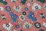 Small Turkish rug in a living room setting, pile rug, Turkish rug, vintage rug, portland, rug shop, bright colors, wild shaman, area rug, red rug, mini rug, bold color, Portland, Oregon, rug store, rug shop, local shop, flat weave, kilim rug