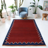 Vintage kilim rug in living room setting, bright colors, wild shaman, soft rug, bold color, Portland, Oregon, rug store, rug shop, local shop, vintage rug, modern kilim, warm colors, antique kilim rug