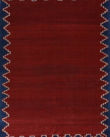 Vintage kilim rug in living room setting, bright colors, wild shaman, soft rug, bold color, Portland, Oregon, rug store, rug shop, local shop, vintage rug, modern kilim, warm colors, antique kilim rug