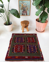 Vintage Pergamum Kozak Kilim Rug 3'3"x3'10"