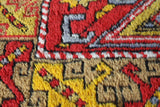 Small Turkish rug in a living room setting, pile rug, Turkish rug, vintage rug, portland, rug shop, bright colors, wild shaman, area rug, red rug, mini rug, bold color, Portland, Oregon, rug store, rug shop, local shop, flat weave, kilim rug