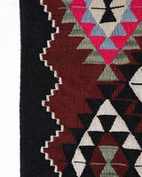Vintage kilim rug in living room setting, bright colors, wild shaman, soft rug, bold color, Portland, Oregon, rug store, rug shop, local shop, vintage rug, modern kilim, warm colors