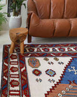 Vintage Turkish rug in a living room setting, Area rug in a living room setting, pile rug, Turkish rug, custom rug, , new rug, modern rug, customizable rug, made to order rug, portland, rug shop, bright colors, wild shaman, soft rug, bold color, Portland, Oregon, rug store, rug shop, local shop, made in Turkey