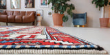 Vintage Turkish rug in a living room setting, Area rug in a living room setting, pile rug, Turkish rug, custom rug, , new rug, modern rug, customizable rug, made to order rug, portland, rug shop, bright colors, wild shaman, soft rug, bold color, Portland, Oregon, rug store, rug shop, local shop, made in Turkey